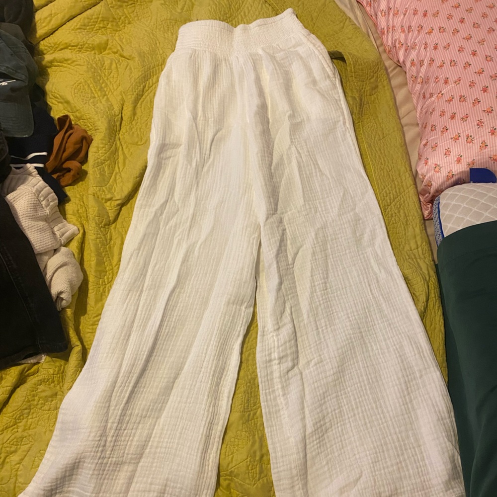 Billabong Beach Swim Pool Cover Up Cotton Wide Leg Pants NWOT